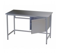 Стол медицинский инструментальный из нержавеющей стали Э-1180/590/1-ТП с подвесной тумбой