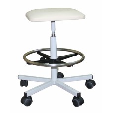 Табурет винтовой на колесах с кольцом для ног Э-021-ТК