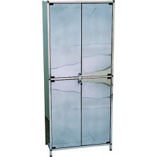 Шкаф медицинский из нержавеющей стали двустворчатый